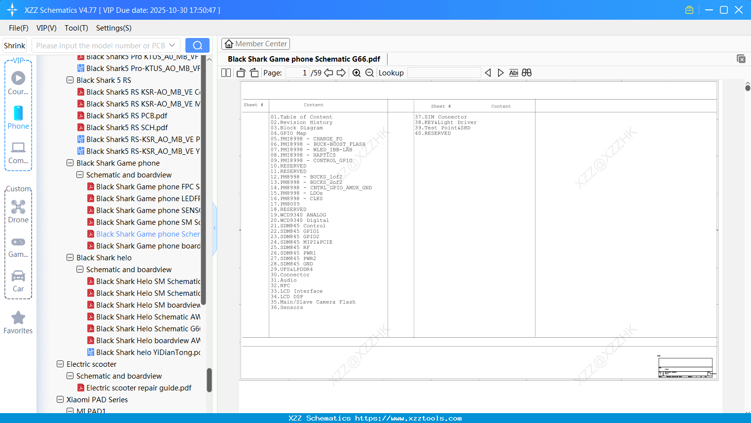 Xiaomi Black Shark Game Phone Schematic G66